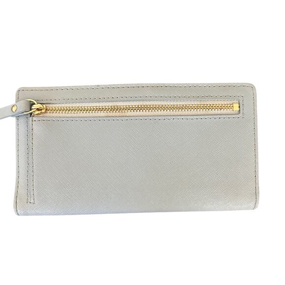 Kate Spade Credit Card Wallet ID Holder Leather Powder Blue Designer Classic - Picture 2 of 7